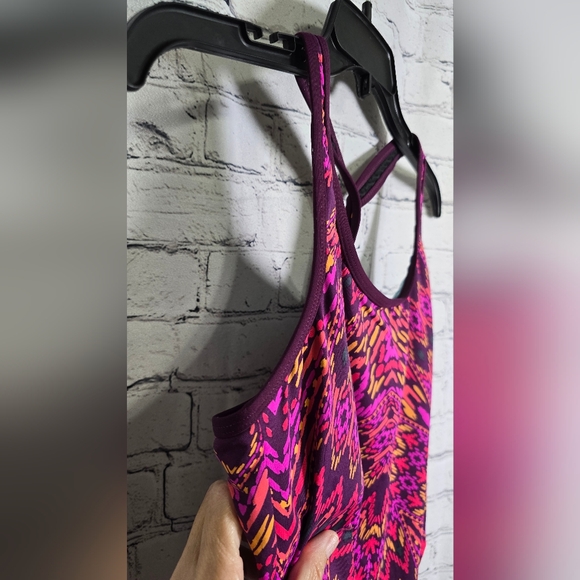 Athleta Women’s Printed Racerback Bikini Tankini Top Size Medium - Picture 3 of 10